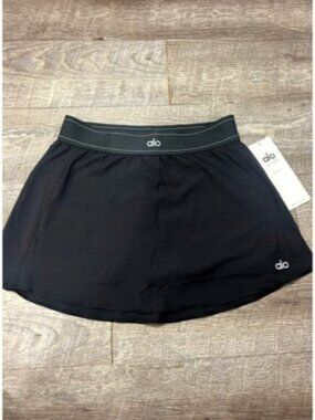 NWT Alo Yoga Match Point Tennis Skirt – Black (Size S) 🎾🖤🩳
